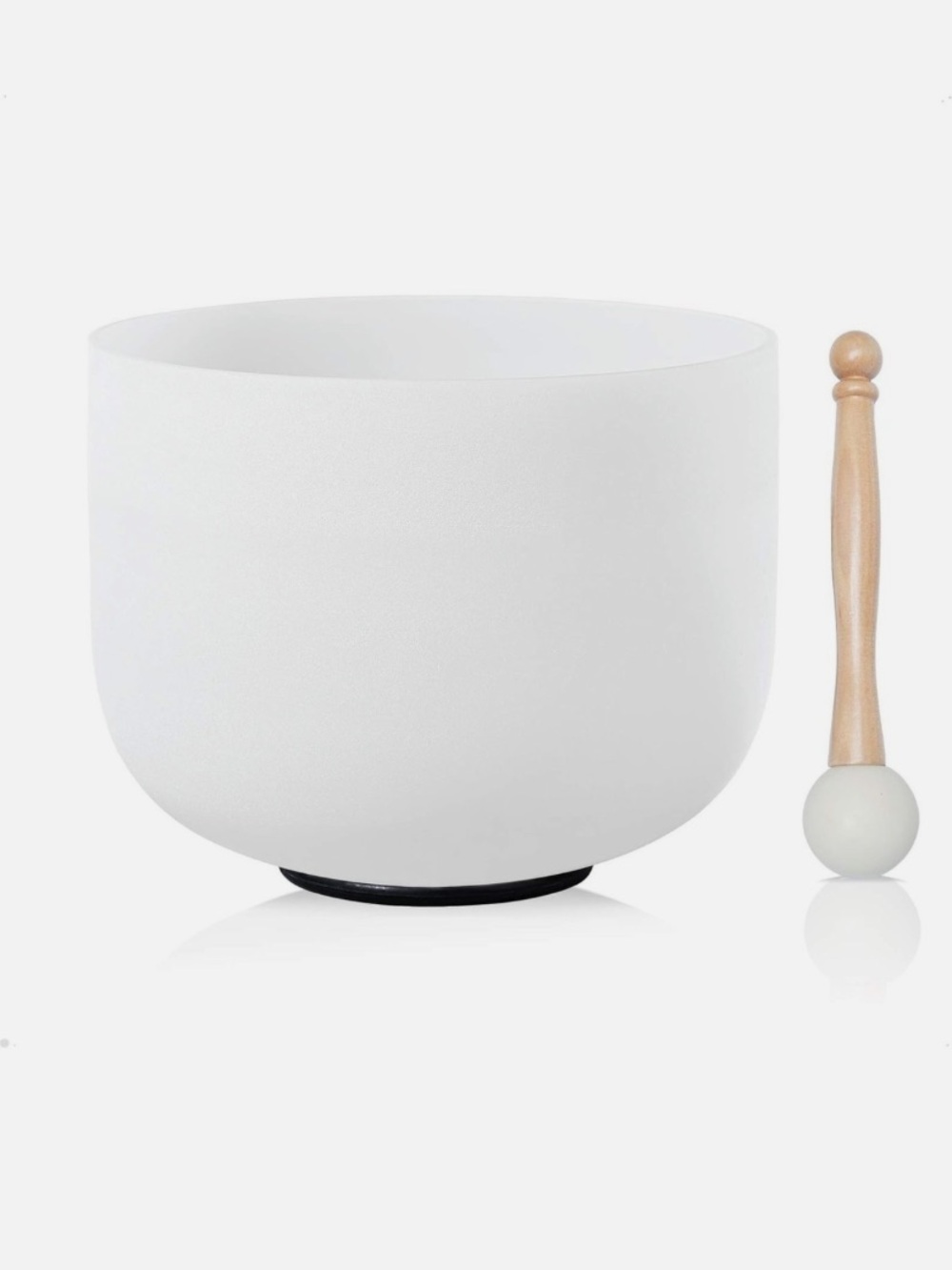 10 Inch F Note Heart Chakra Frosted Quartz Crystal Singing Bowl with Mallet - Picture 8 of 8